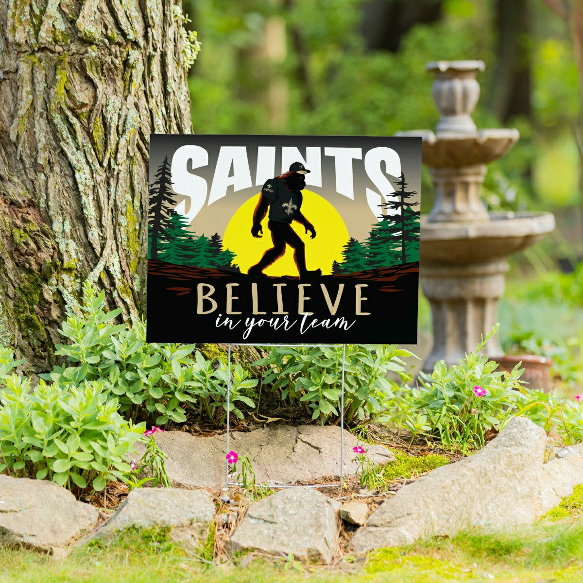 New Orleans Saints Yard Sign, Bigfoot, NFL, Home