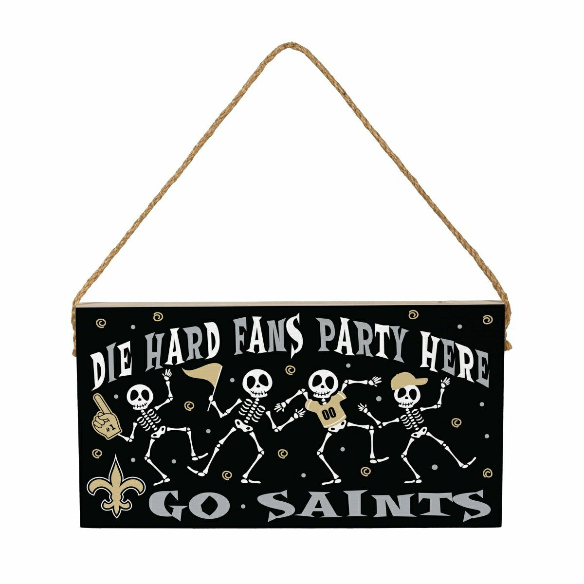 New Orleans Saints Halloween Wood Wall Sign, 6x11, NFL, Home