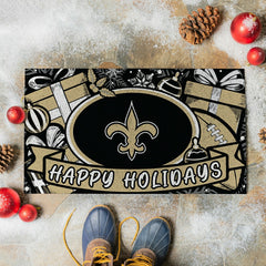 New Orleans Saints Holiday PVC Mat, 28"x16", NFL