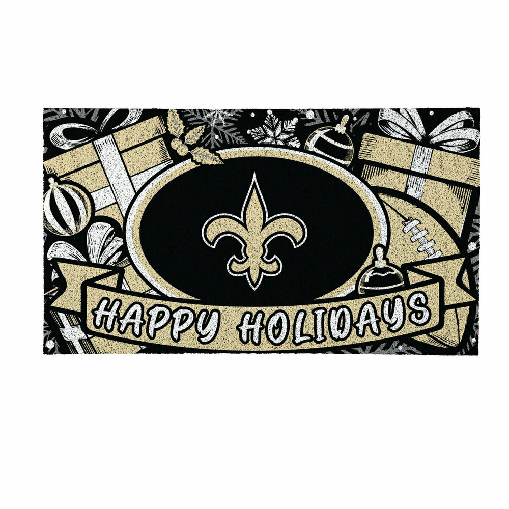 New Orleans Saints Holiday PVC Mat, 28"x16", NFL