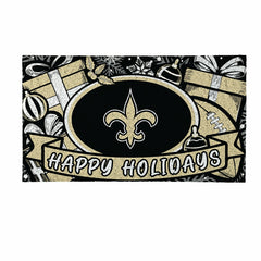 New Orleans Saints Holiday PVC Mat, 28"x16", NFL