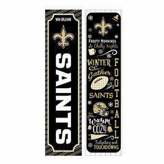 46" Double Sided Leaner, New Orleans Saints, Winter Seasonal, NFL, Home