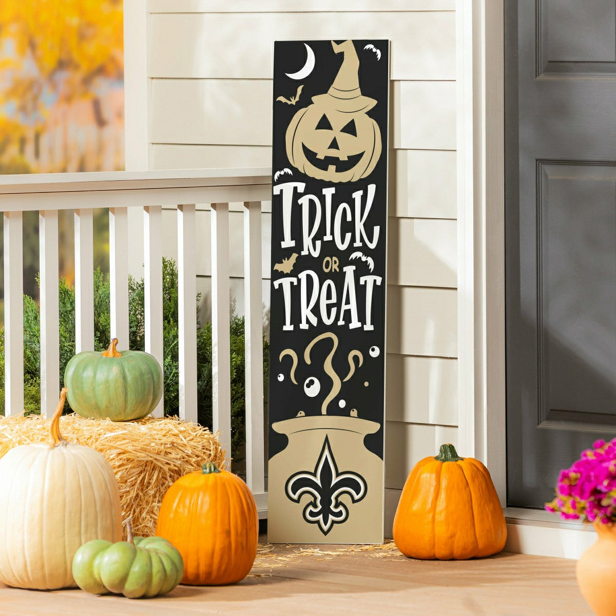 47" Double Sided Leaner, New Orleans Saints, Halloween, NFL, Home