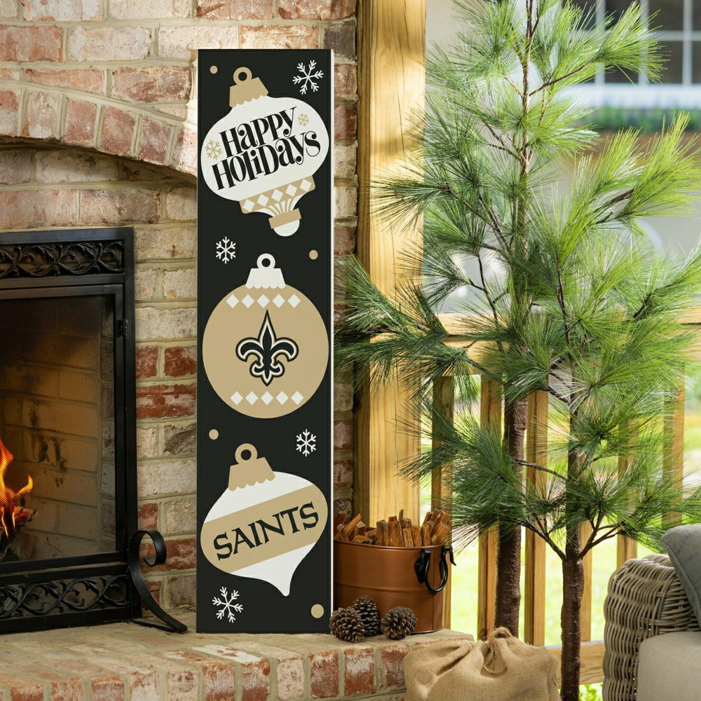47" Double Sided Leaner, New Orleans Saints, Christmas, NFL, Home
