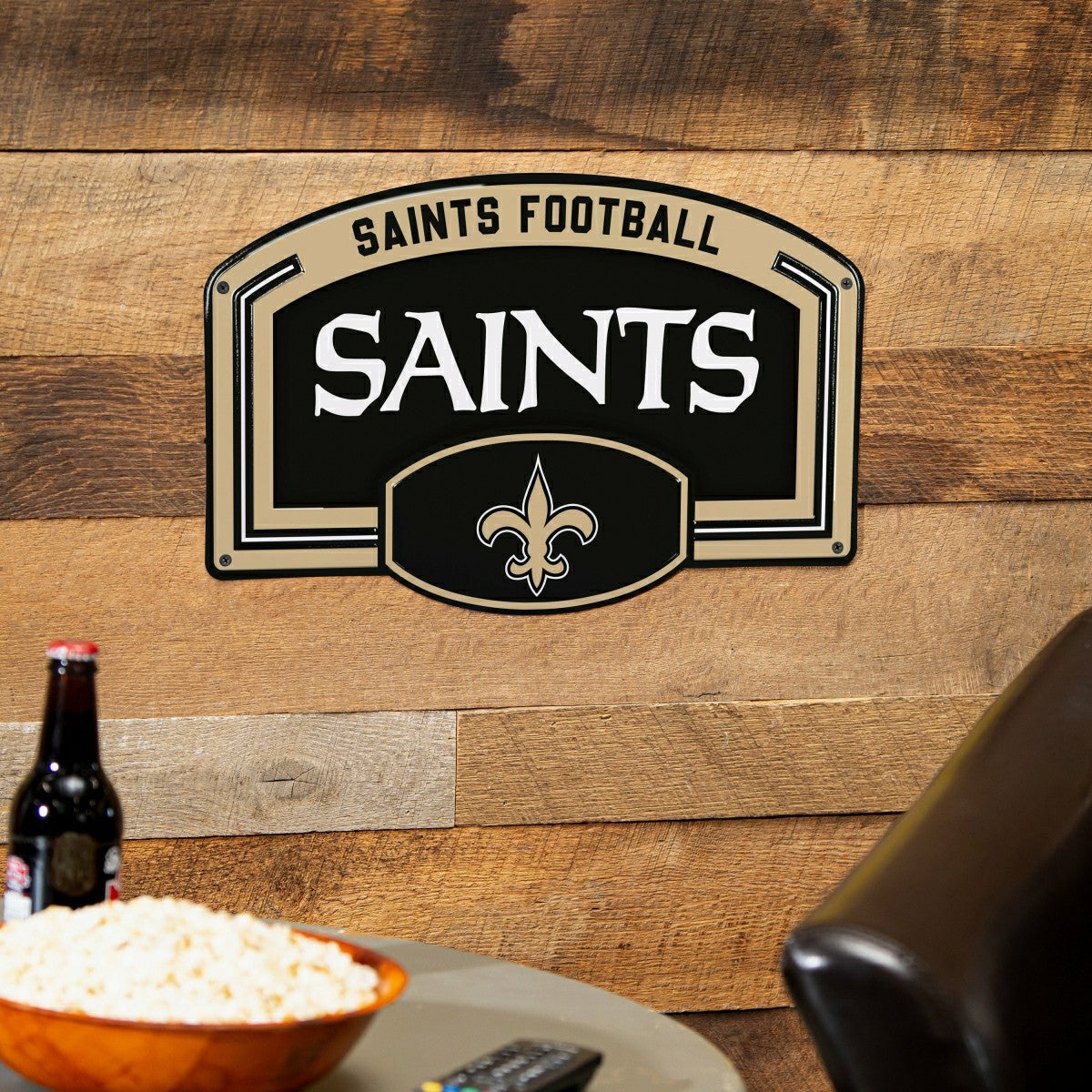 New Orleans Saints USA Embossed Steel Wall Sign, 11" x 17", NFL, Home