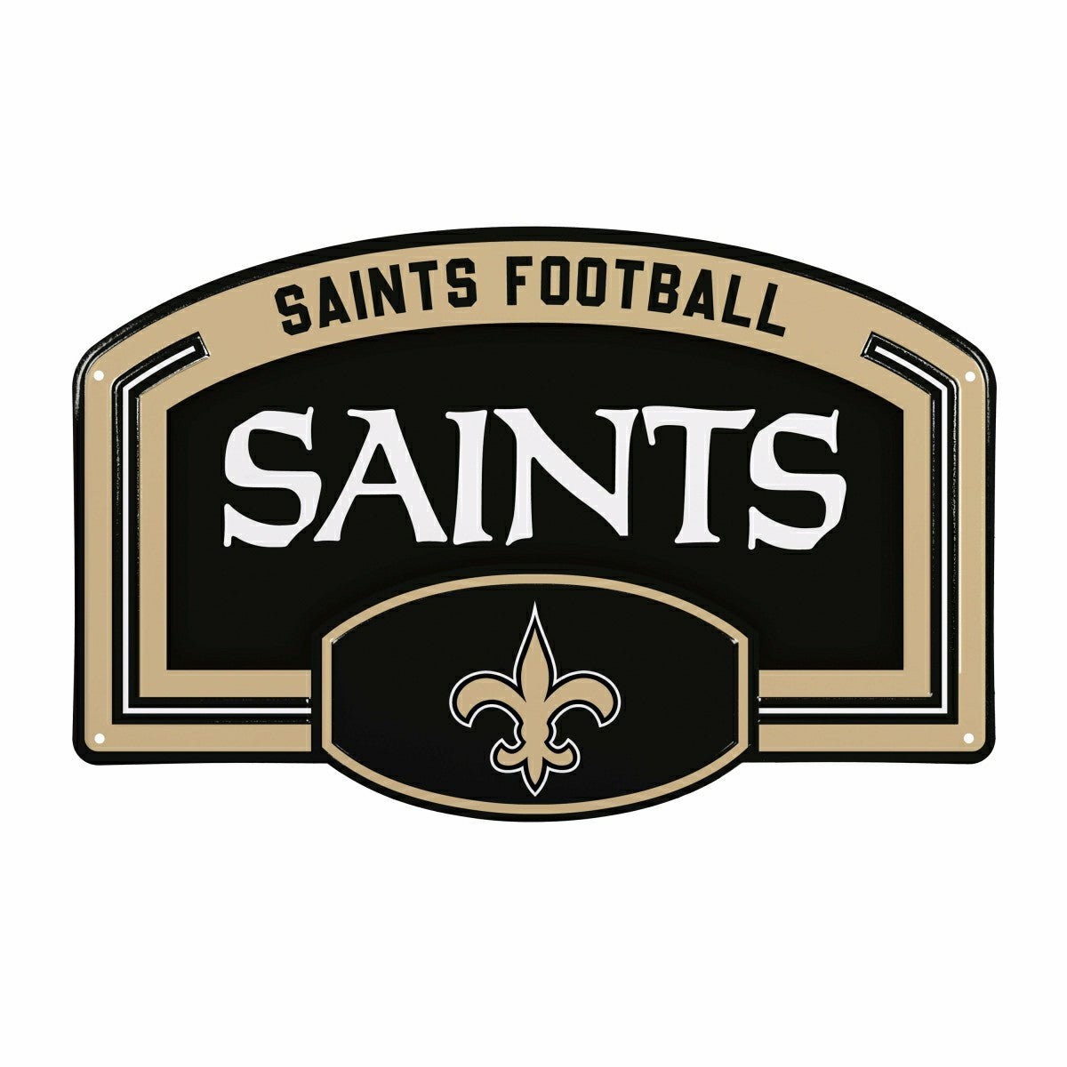 New Orleans Saints USA Embossed Steel Wall Sign, 11" x 17", NFL, Home