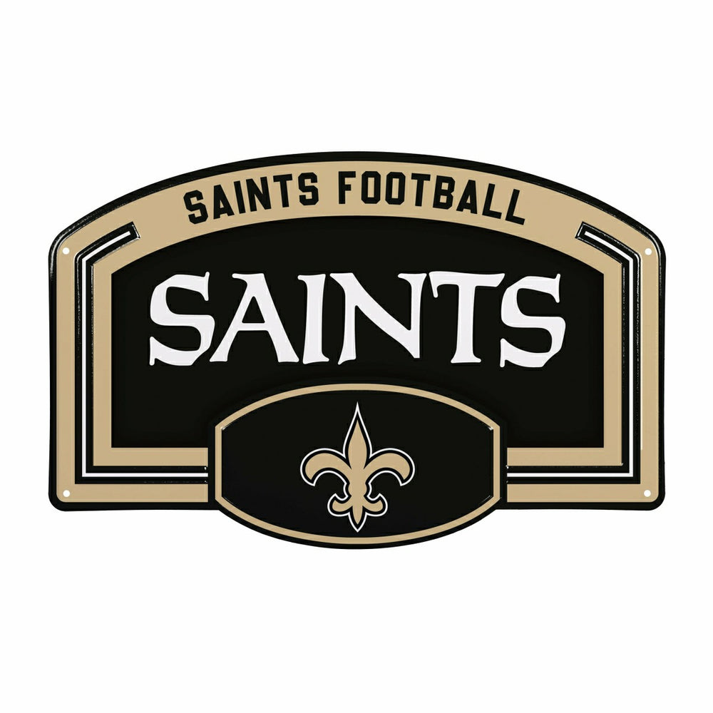 New Orleans Saints USA Embossed Steel Wall Sign, 11" x 17", NFL, Home