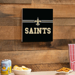 New Orleans Saints Wood Wall Sign, 12x12, NFL, Home