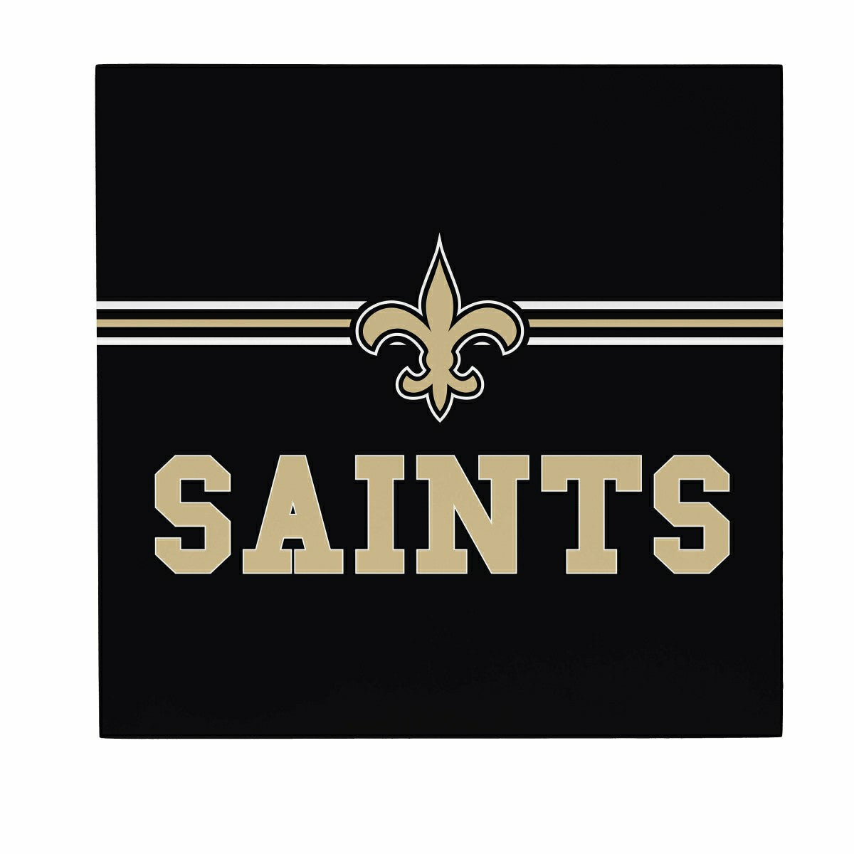 New Orleans Saints Wood Wall Sign, 12x12, NFL, Home