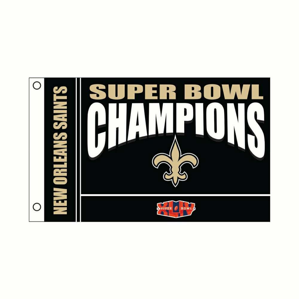 New Orleans Saints Superbowl XLIV Champions Football 3x5 Flag, NFL, Home