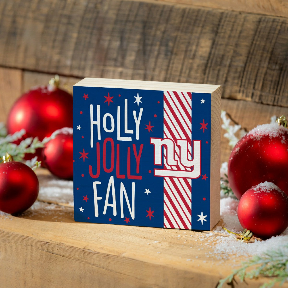 New York Giants Block, Holiday, 6x6, NFL, Home