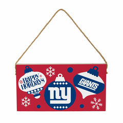 New York Giants Holiday Wood Wall Sign, 6x11, NFL, Home
