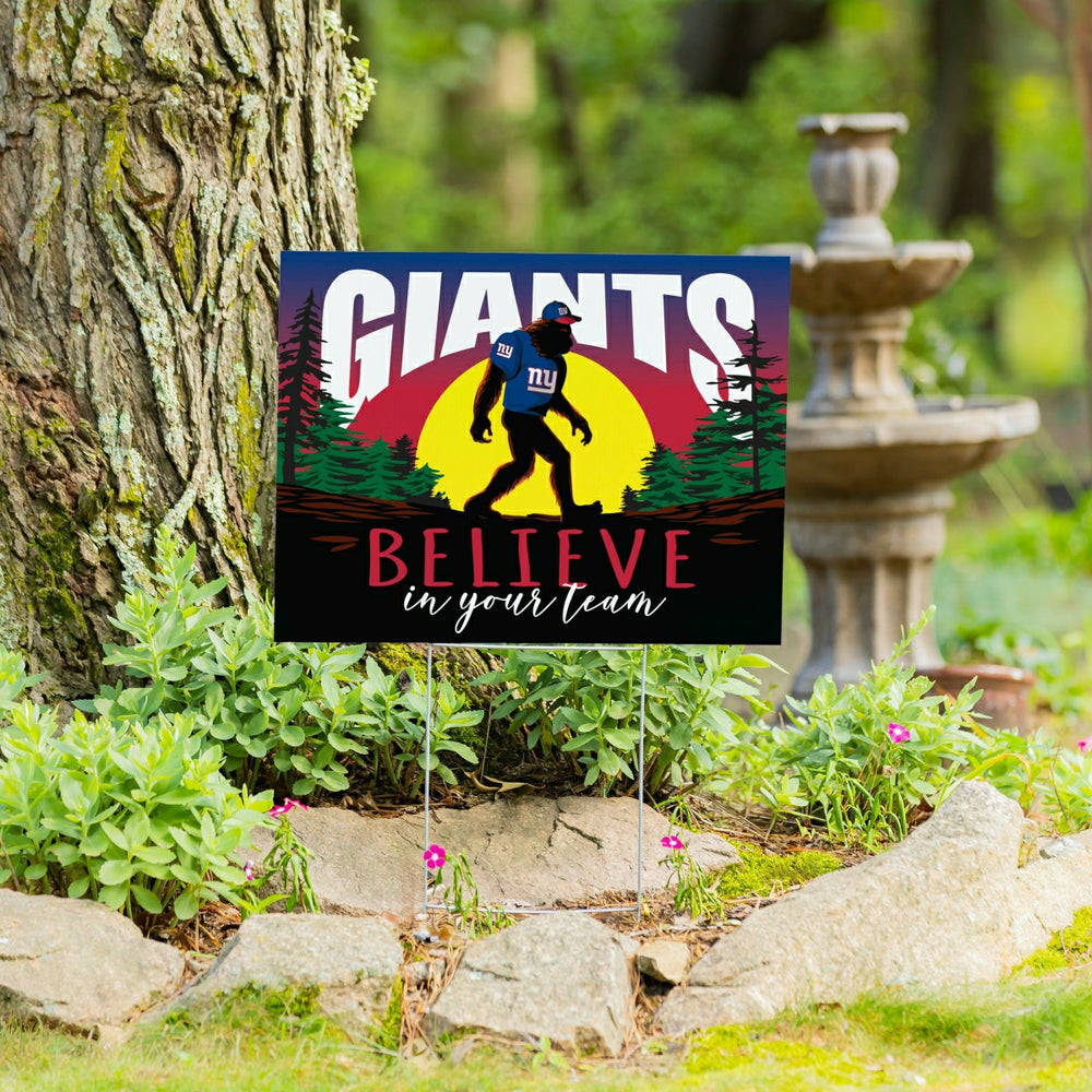 New York Giants Yard Sign, Bigfoot, NFL, Home