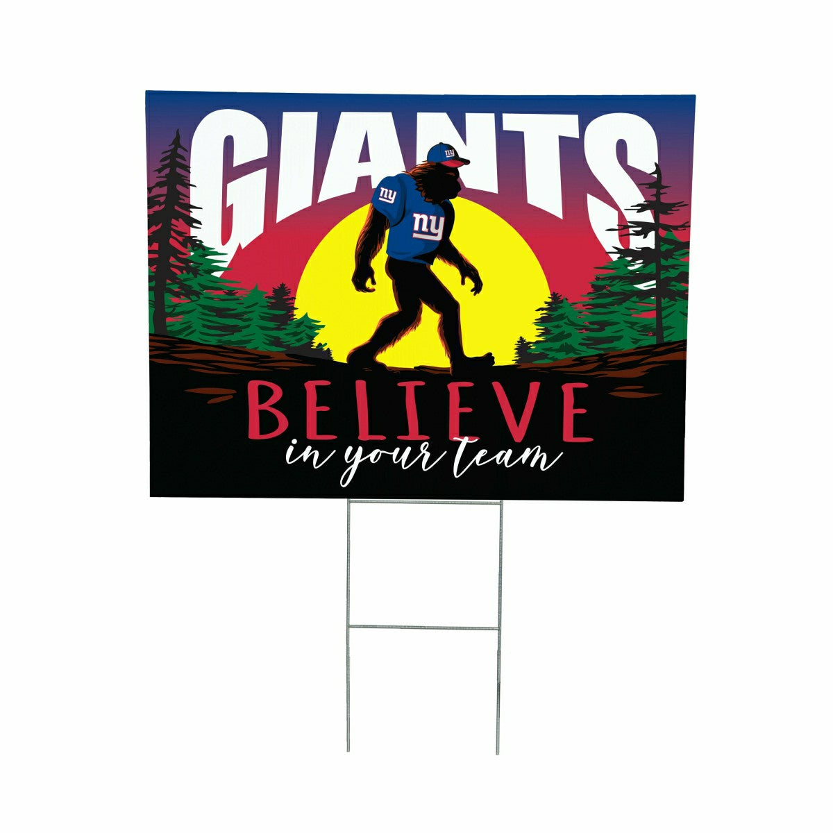 New York Giants Yard Sign, Bigfoot, NFL, Home