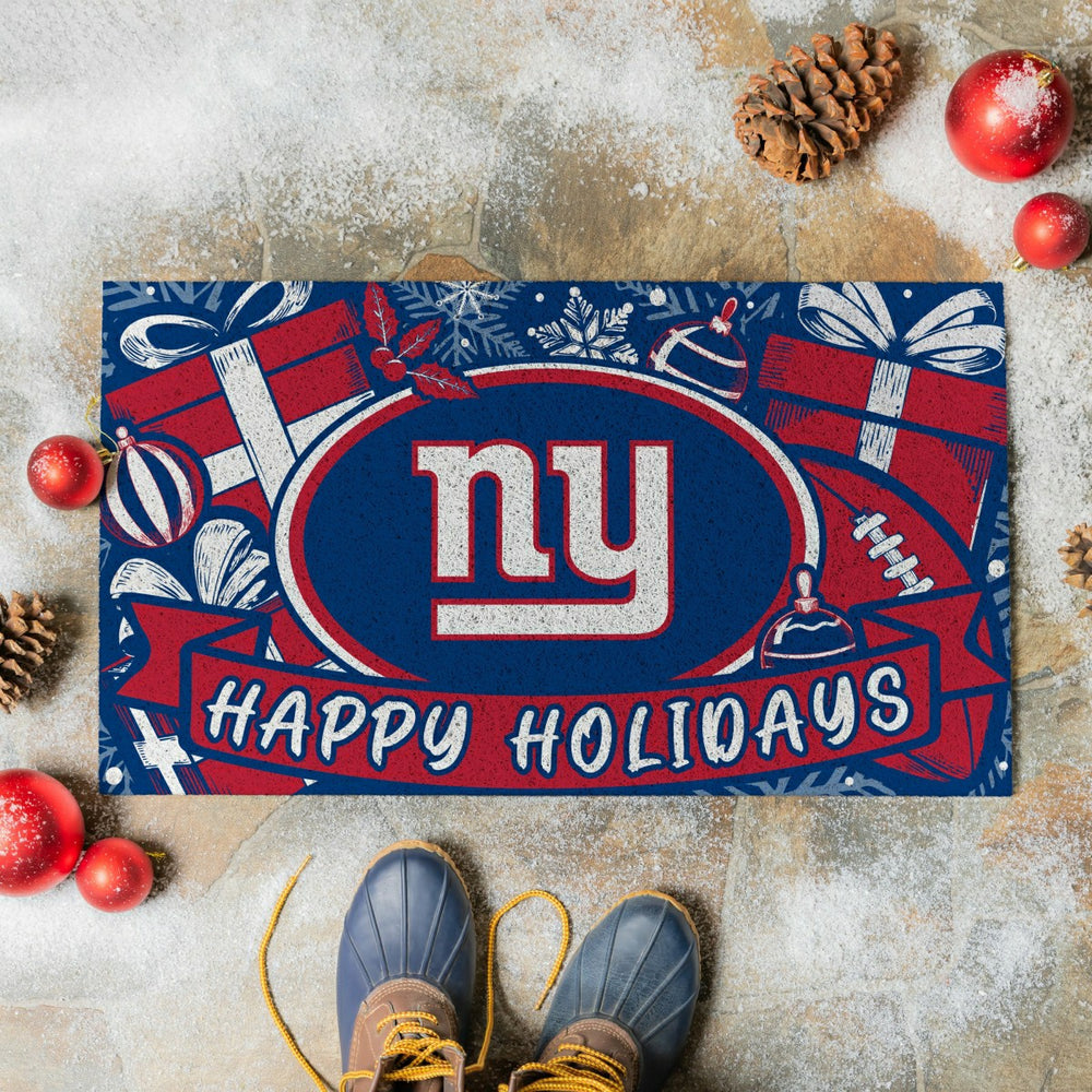 New York Giants Holiday PVC Mat, 28"x16", NFL