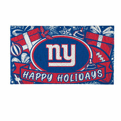 New York Giants Holiday PVC Mat, 28"x16", NFL