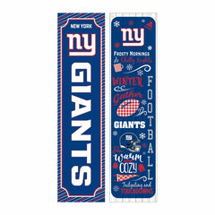 46" Double Sided Leaner, New York Giants, Winter Seasonal, NFL, Home
