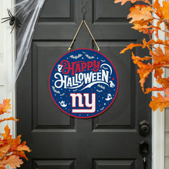 New York Giants Halloween Round Door Décor with Hanging Rope, 18x18, NFL, Home