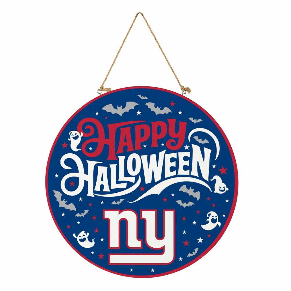 New York Giants Halloween Round Door Décor with Hanging Rope, 18x18, NFL, Home