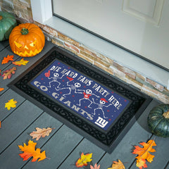 New York Giants Flocked Coir Halloween Sassafras Switch Mat, 22"x10", NFL