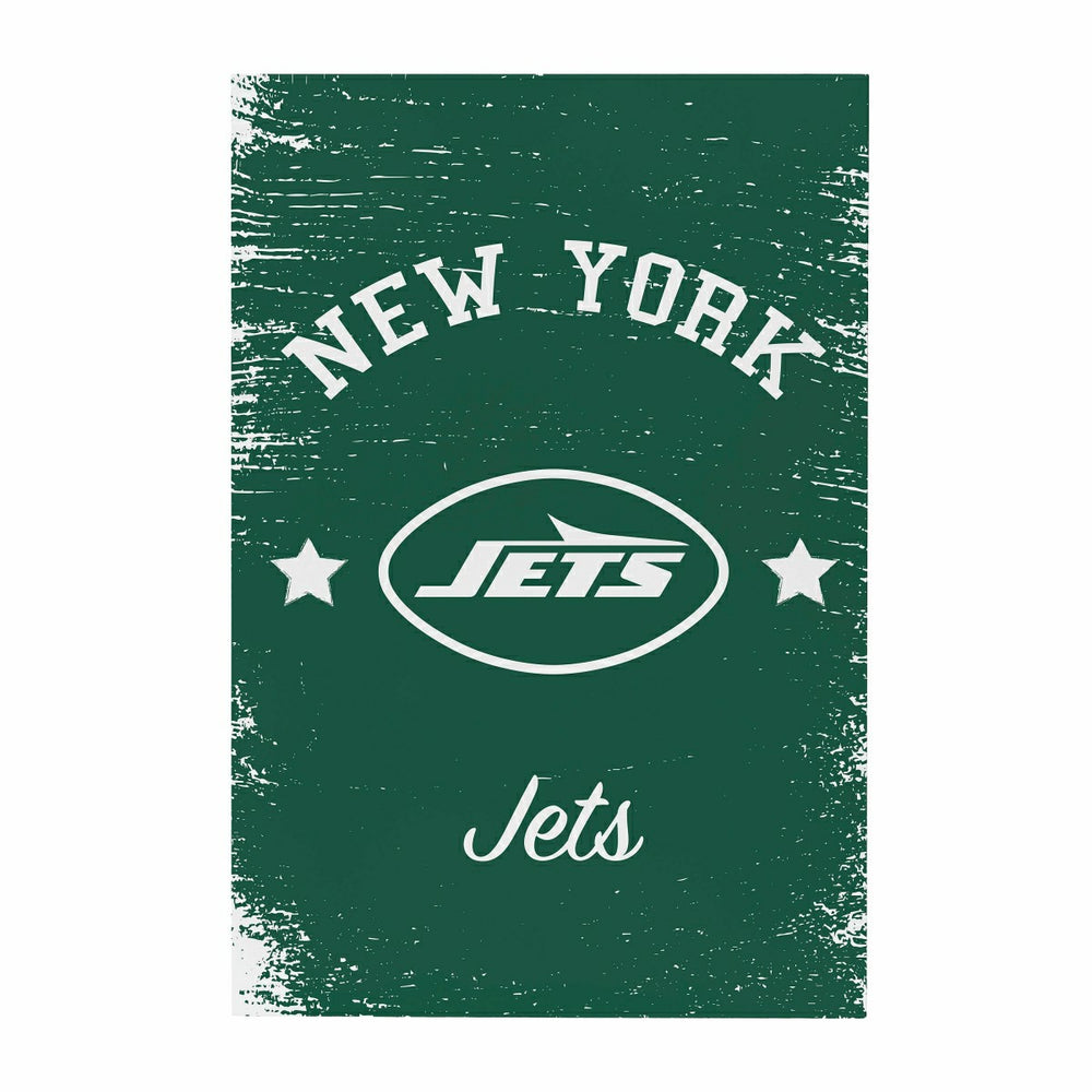 New York Jets Wood Wall Sign, 16x24, NFL, Home