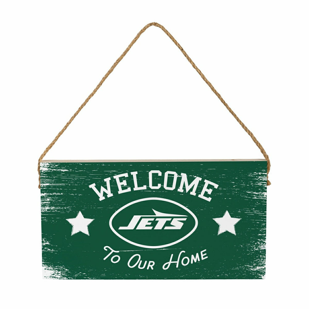 New York Jets Wood Wall Sign, 6x11, NFL, Home