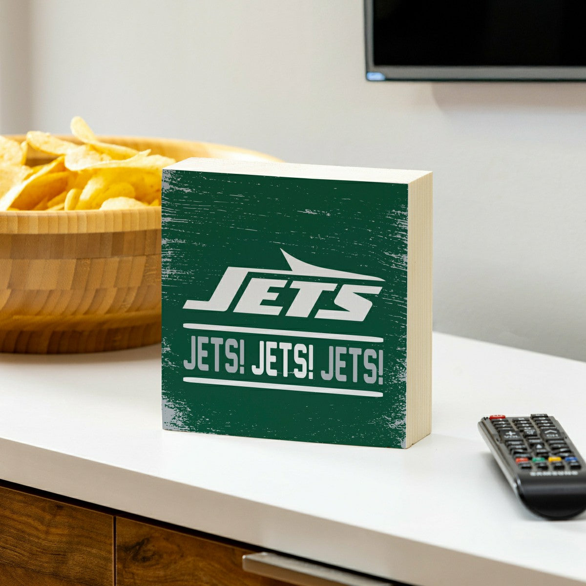 New York Jets Plock, Down Home Fans, 6x6, NFL, Home