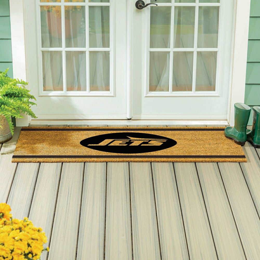 New York Jets Extra Large One Color Coir Mat, 60"x24", NFL