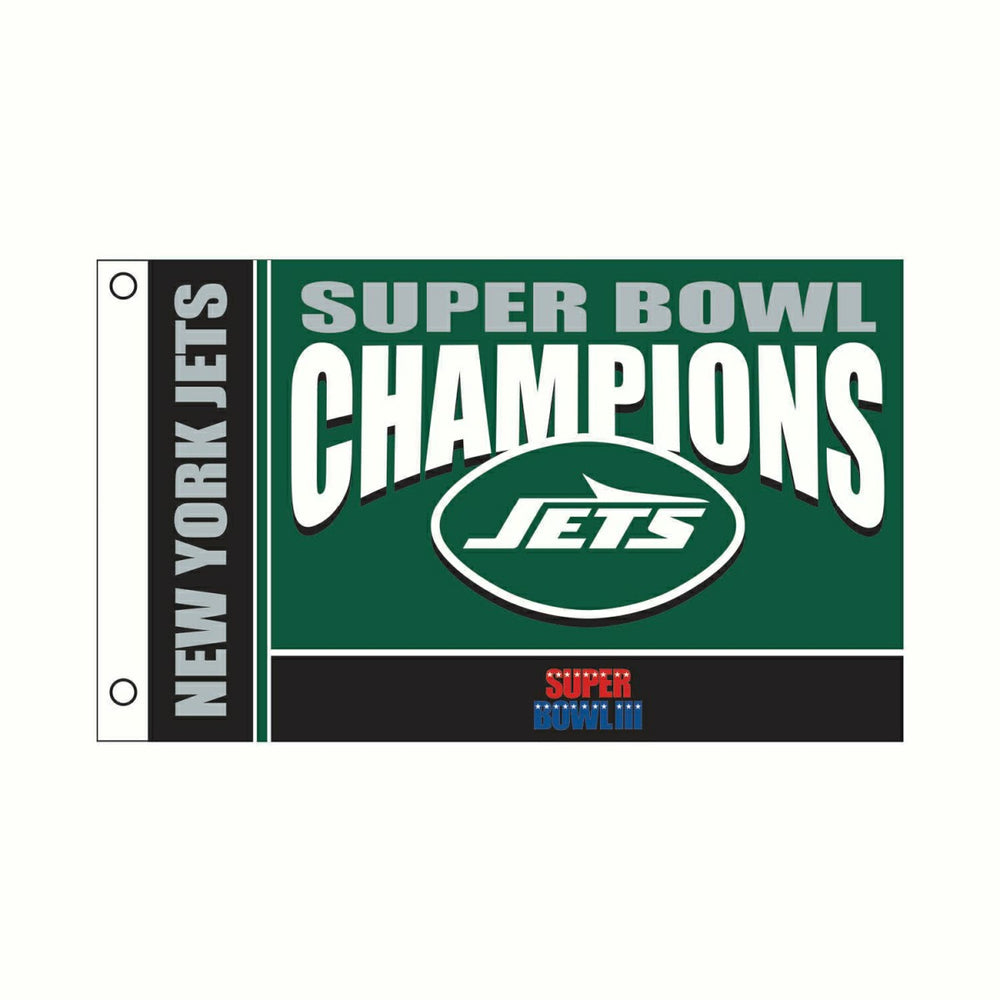 New York Jets Superbowl III Champions Football 3x5 Flag, NFL, Home