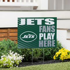New York Jets Coroplast Yard Sign "Fans Play Here", NFL, Home
