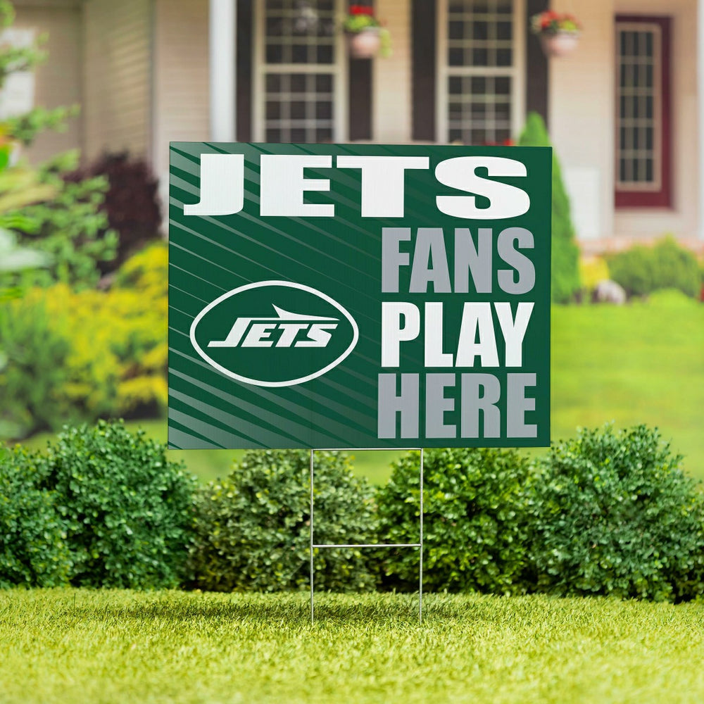 New York Jets Coroplast Yard Sign "Fans Play Here", NFL, Home