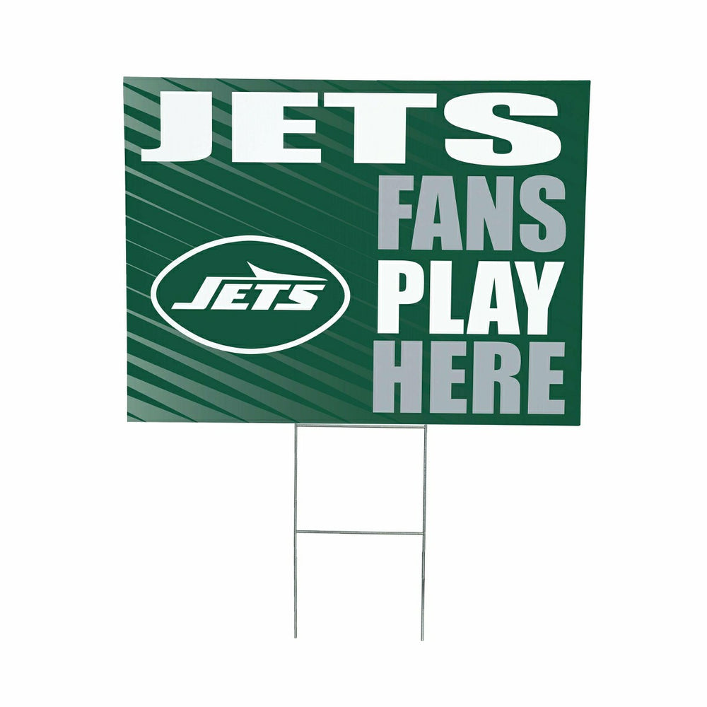 New York Jets Coroplast Yard Sign "Fans Play Here", NFL, Home