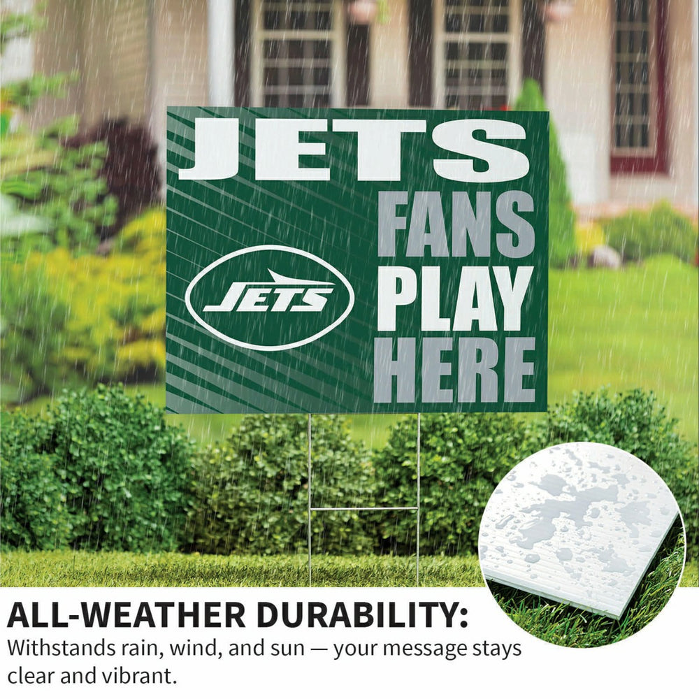 New York Jets Coroplast Yard Sign "Fans Play Here", NFL, Home