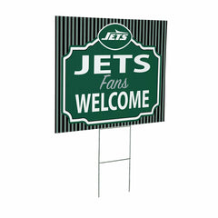 New York Jets Coroplast Yard Sign, "Fans Welcome", NFL, Home