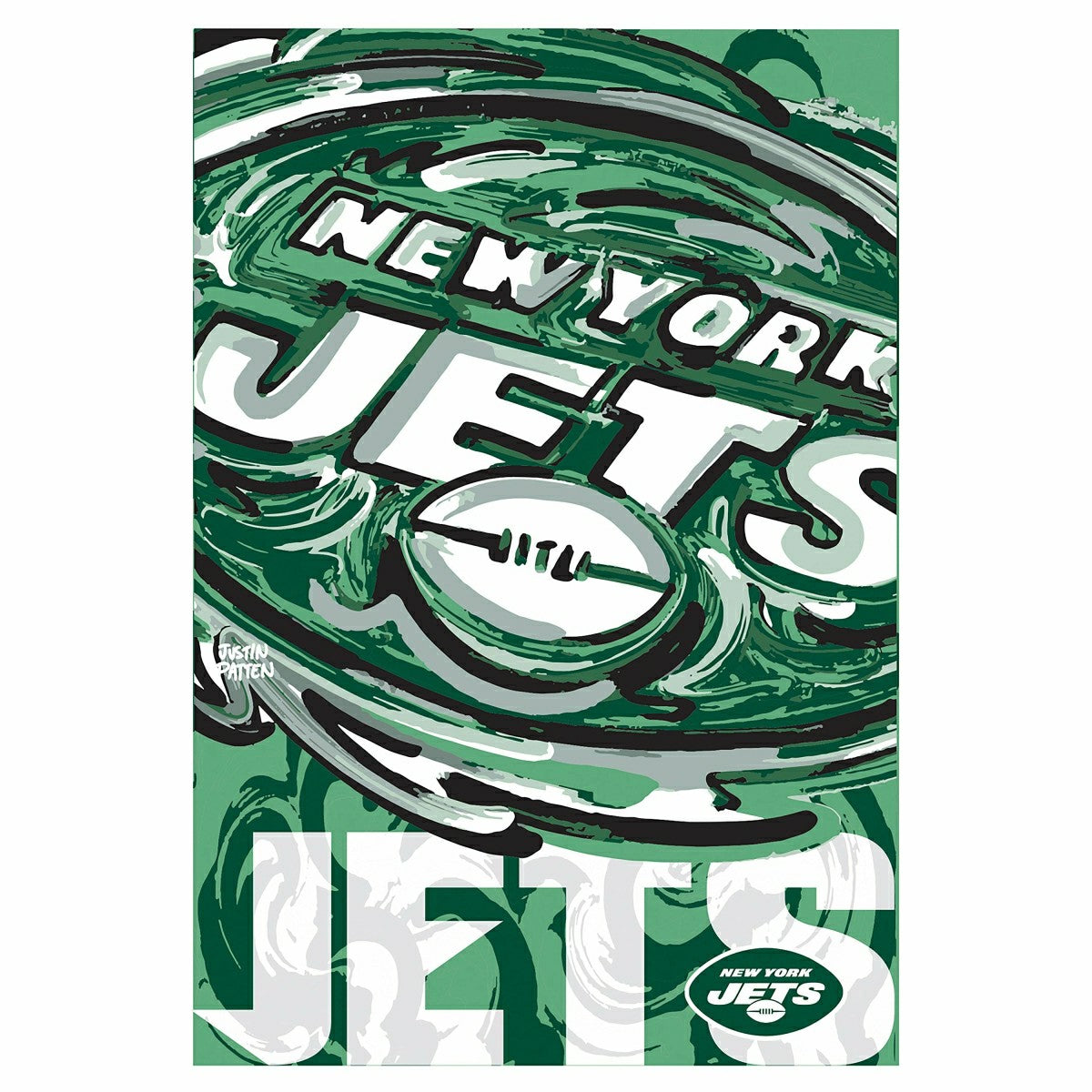 New York Jets, Suede REG, Justin Patten Logo, NFL, Home