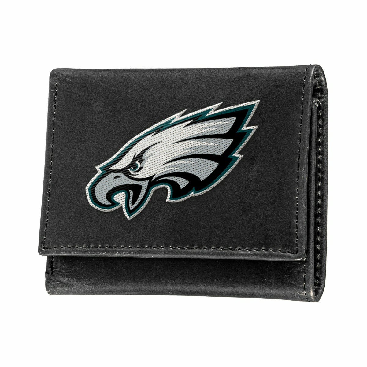 Philadelphia Eagles Black Tri-Fold Embroidered Wallet w/ RFID Blocking, NFL, Home