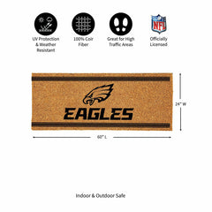Philadelphia Eagles Extra Large One Color Coir Mat, 60"x24", NFL