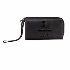 Philadelphia Eagles Super Bowl 59 Champions Wristlet Wallet, Black, NFL