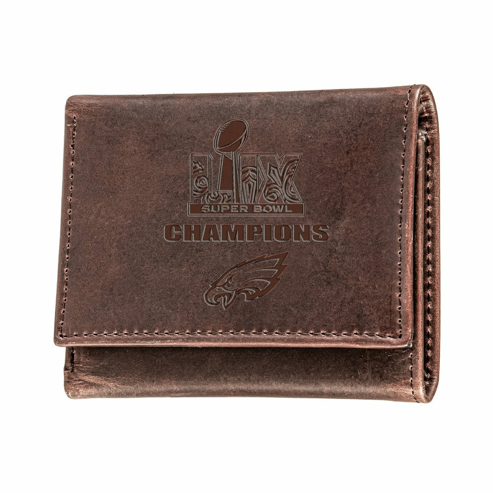 Philadelphia Eagles Super Bowl 59 Champions Wallet, Tri-fold, Brown, NFL