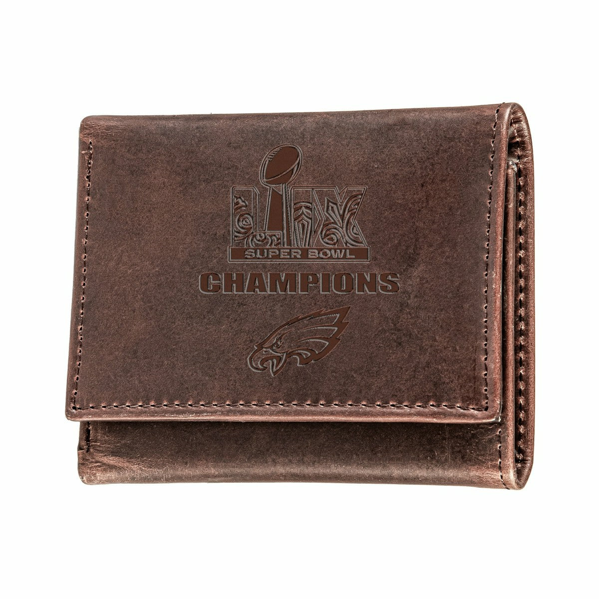 Philadelphia Eagles Super Bowl 59 Champions Wallet, Tri-fold, Brown, NFL