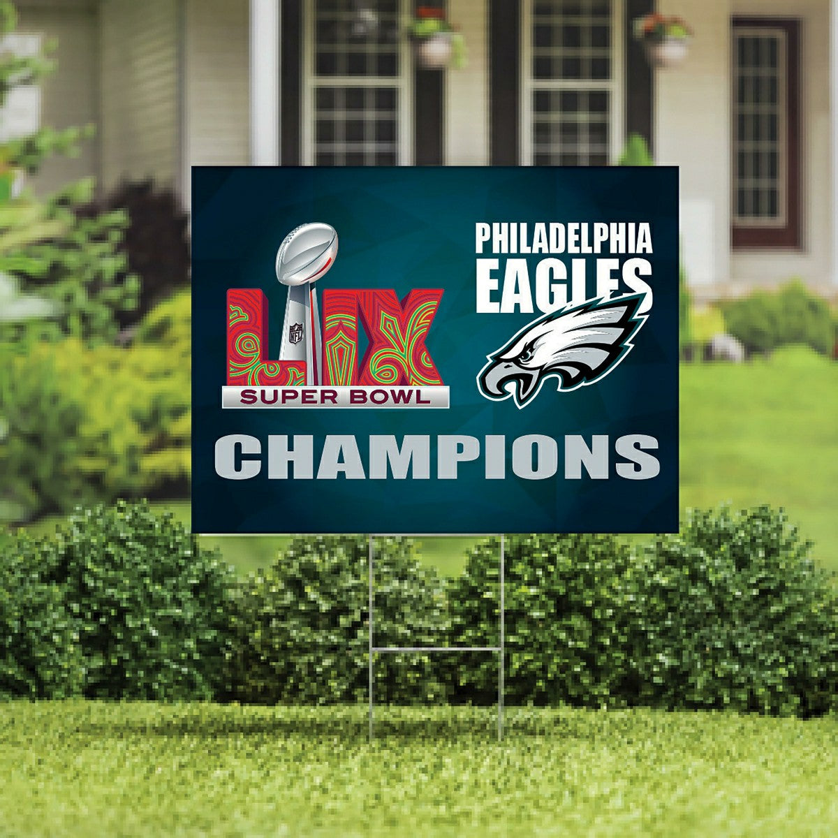 Philadelphia Eagles Super Bowl 59 Champions Cororplast Yard Sign, NFL