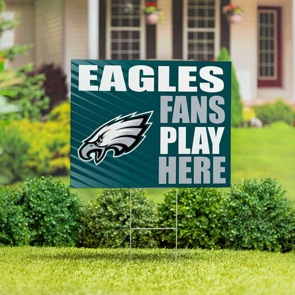 Philadelphia Eagles Coroplast Yard Sign "Fans Play Here", NFL, Home