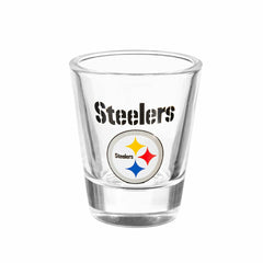Pittsburgh Steelers 4-Piece Ceramic and Glass 2oz. Shot Glass Set, NFL, Home