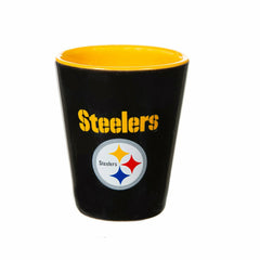 Pittsburgh Steelers 4-Piece Ceramic and Glass 2oz. Shot Glass Set, NFL, Home