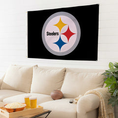 Pittsburgh Steelers Single Sided Estate Flag with 2 Grommets, 3'x5', NFL, Home