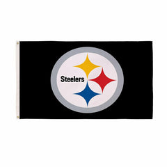 Pittsburgh Steelers Single Sided Estate Flag with 2 Grommets, 3'x5', NFL, Home