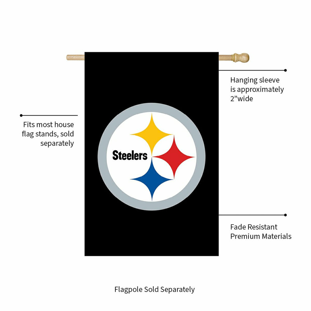 Applique Flag, Reg, Pittsburgh Steelers, NFL, Home