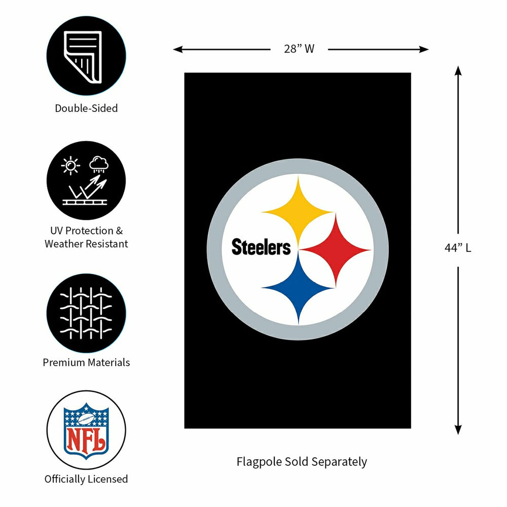 Applique Flag, Reg, Pittsburgh Steelers, NFL, Home