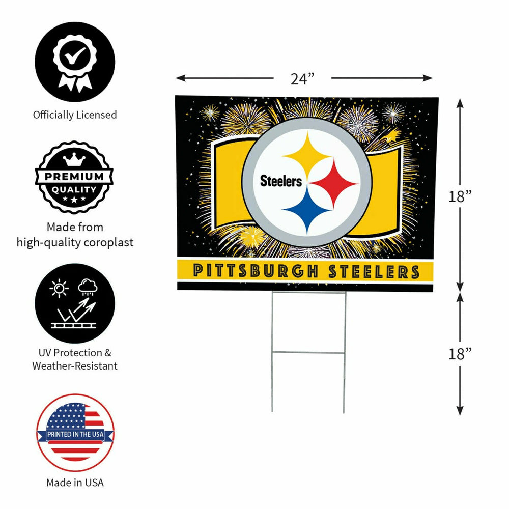 Pittsburgh Steelers Yard Sign, Patriotic, NFL, Home
