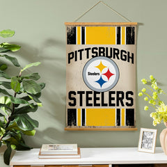 Pittsburgh Steelers, Canvas Wall Tapestry, Medium, 36x24, NFL, Home